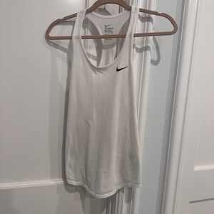 White Nike racer back tank top